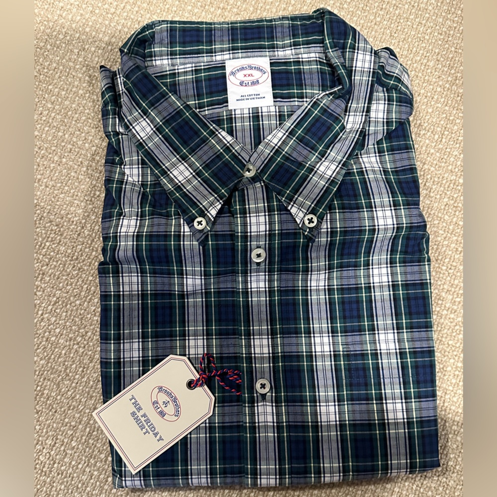 Brooks Brothers Tartan Plaid Friday Shirt size XXL - Picture 2 of 5